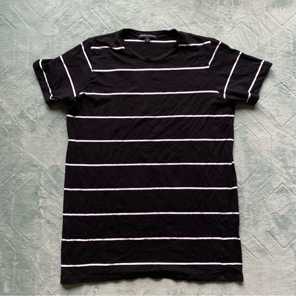 Brandy Melville Black and White Striped Dress
